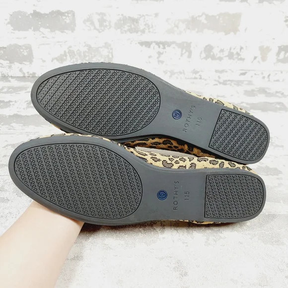 New Rothy's Spotted The Loafer Leopard Print Slip On Round Toe Loafers T433 - Picture 6 of 10